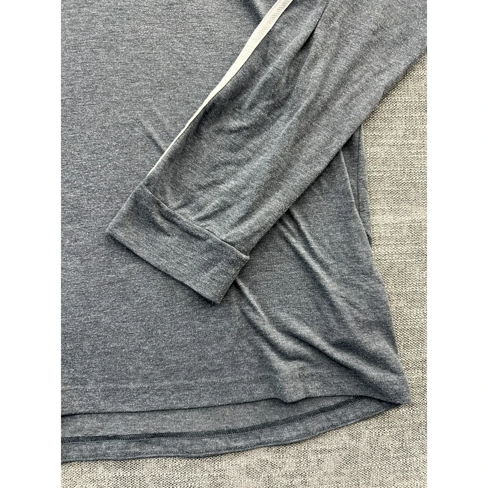 Adidas Aeroready Primegreen Hoodie Men 2XL Heather Gray Striped Running Athletic